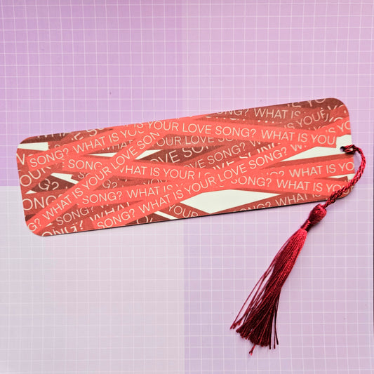 Double Sided Laminated Bookmark with Tassel - OT7 Love Song