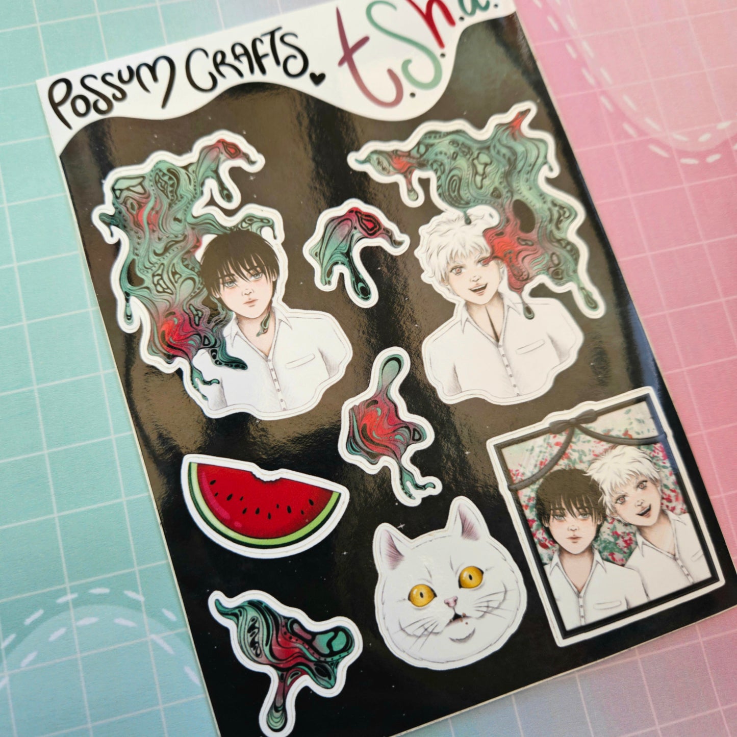 A6 Glossy Sticker Sheet - TSHD Yoshiki and Hikaru