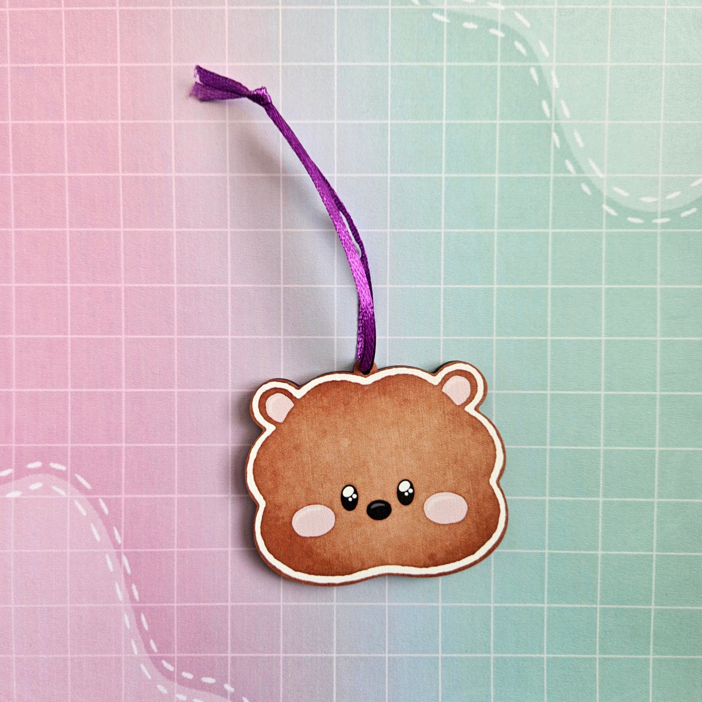 Eco Friendly Wooden 2.5 Inch Christmas Tree Decoration - BTS OT7 Gingerbread Cookies