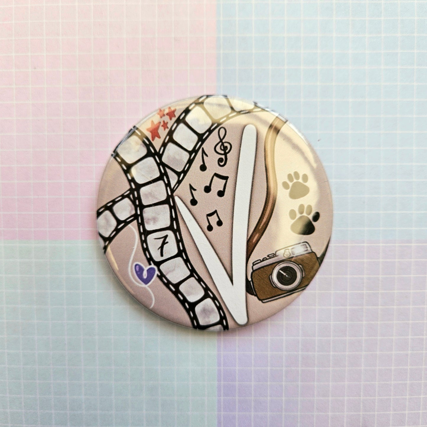 38mm Or 58mm Button Badge - BTS Aesthetic Member Names