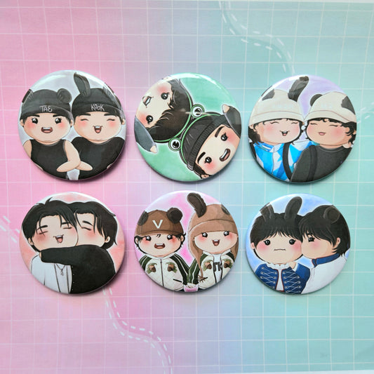 38mm Or 58mm Button Badge - Taekook