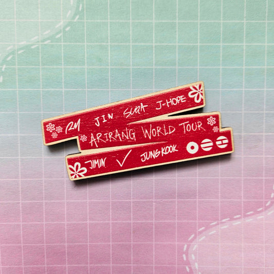 Eco Friendly Wooden 3 Inch Pin - World Tour