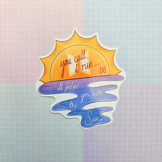 Glossy Small or Large Sticker - Into The Sun