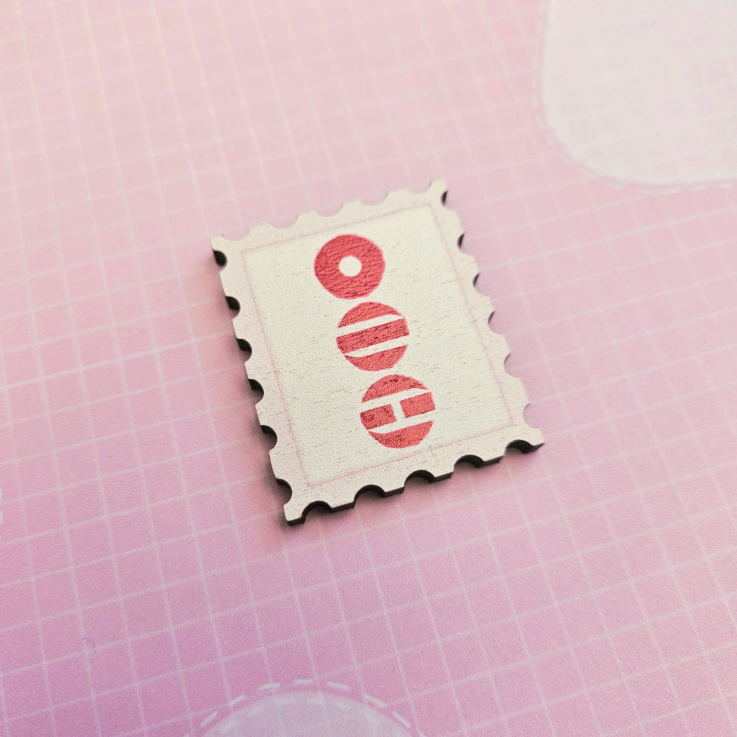 Eco Friendly Wooden 1.5 Inch Pin - Arirang Stamp