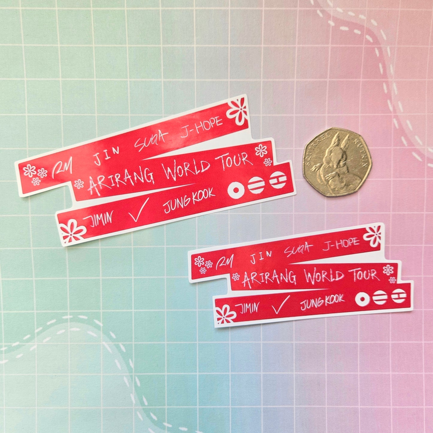 Glossy Small or Large Sticker - World Tour