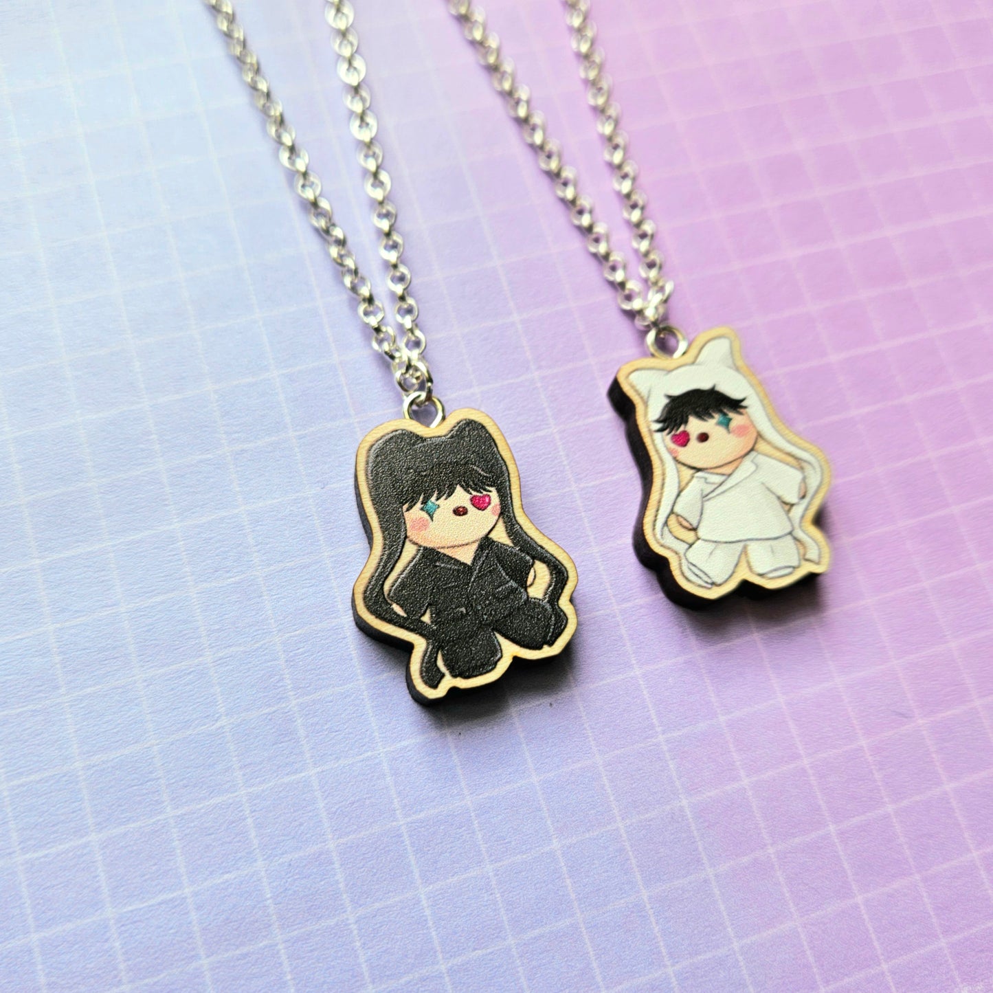 Eco Friendly Wooden 1 Inch Filler Pin or Necklace - Hope Doll Hobi Jhope