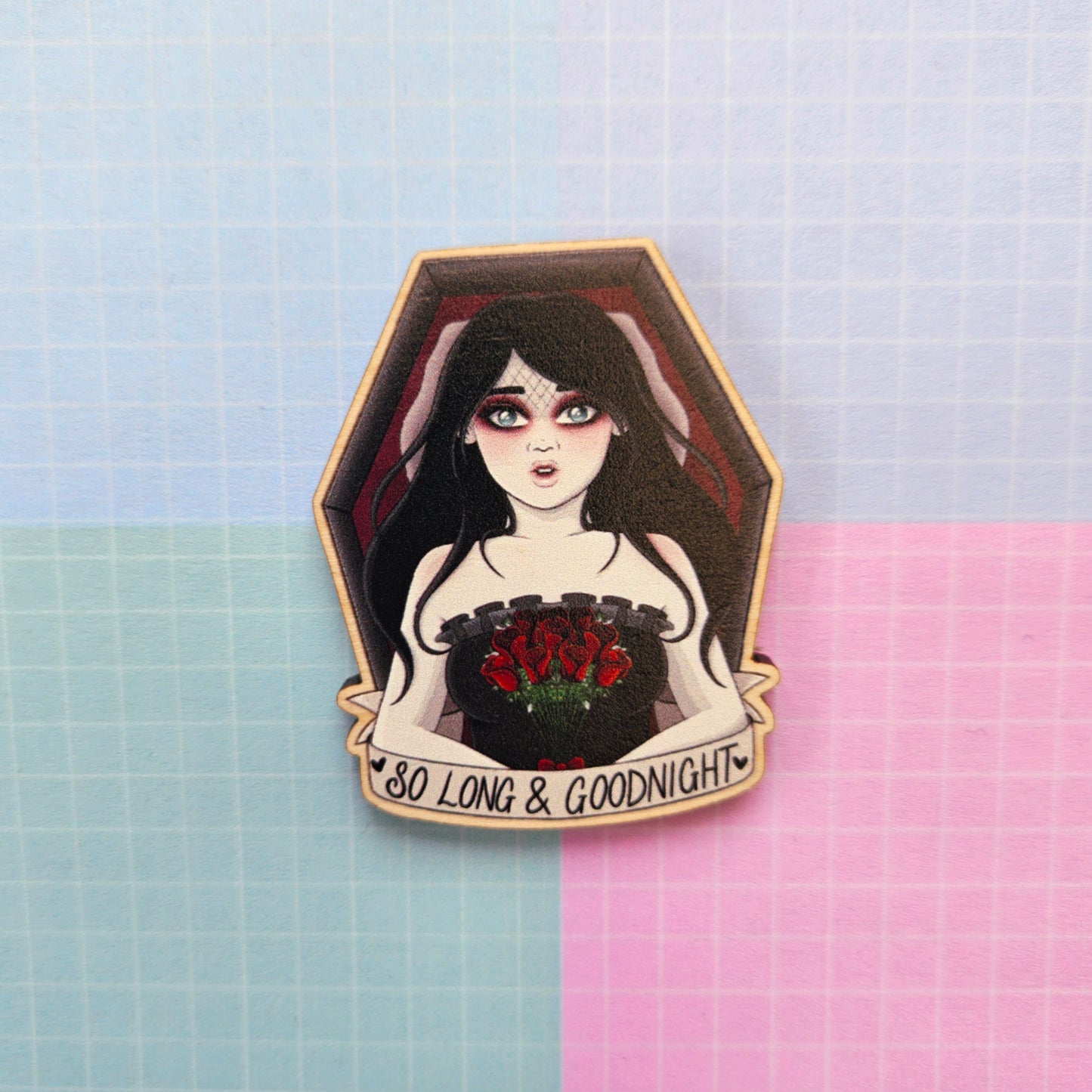 Eco Friendly Wooden 2 Inch Pin - MCR Helena