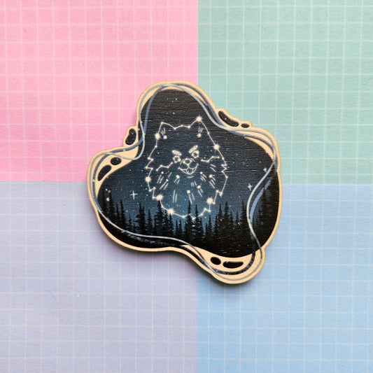 Eco Friendly Wooden 2.5 Inch Pin - Yeontan Tannie Memorial V Taehyung