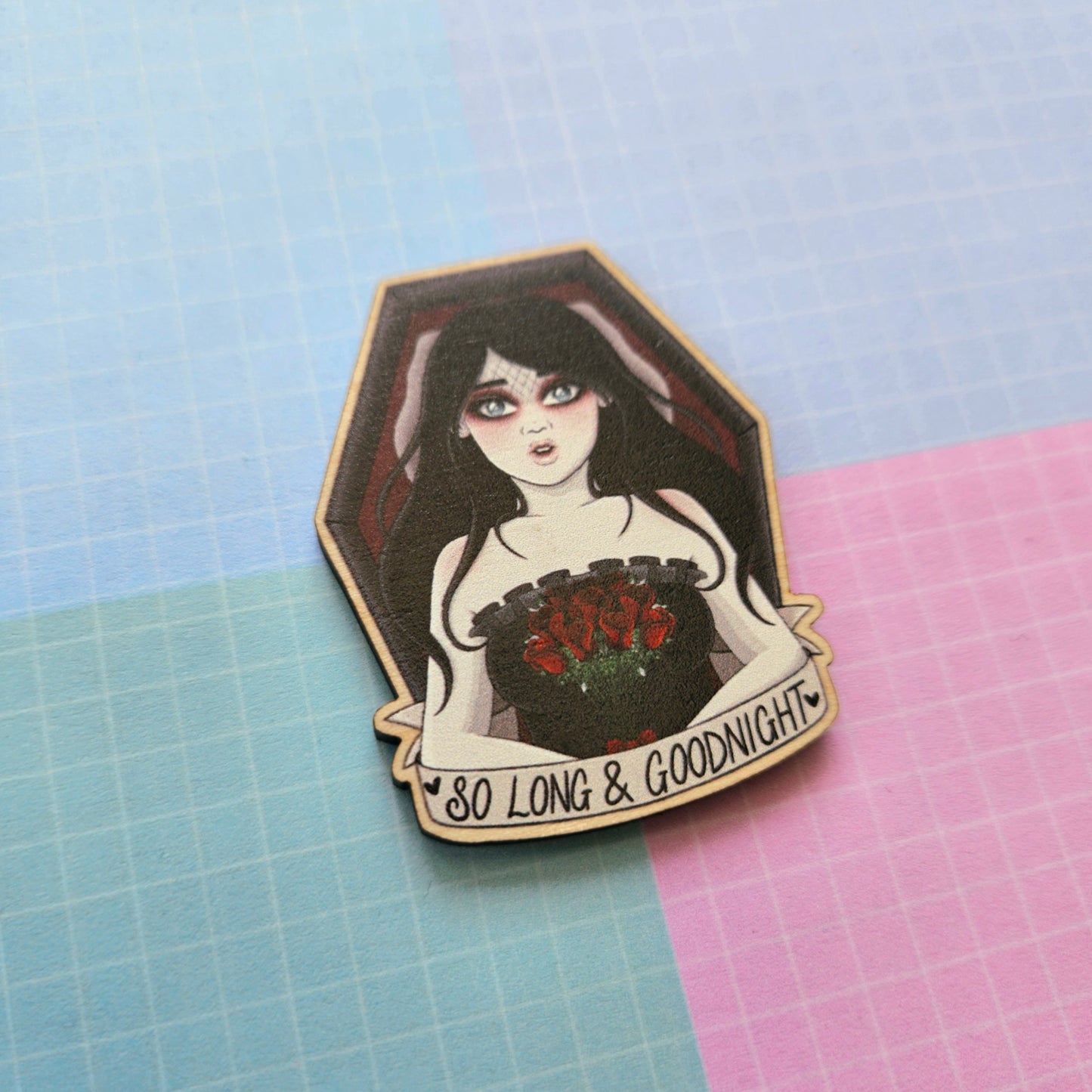 Eco Friendly Wooden 2 Inch Pin - MCR Helena