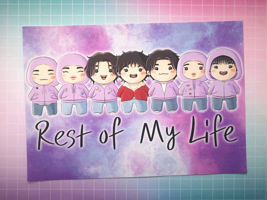 A5 Matte or Luster Heavyweight Paper Print - BTS Busan Concert