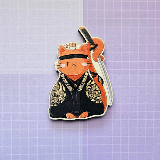 Eco Friendly Wooden 2.5 Inch Pin - Daechwita Kitty Agust D Suga Yoongi