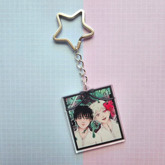 Eco Friendly Acrylic Double Sided 2 Inch Keychain - TSHD Hikaru and Yoshiki