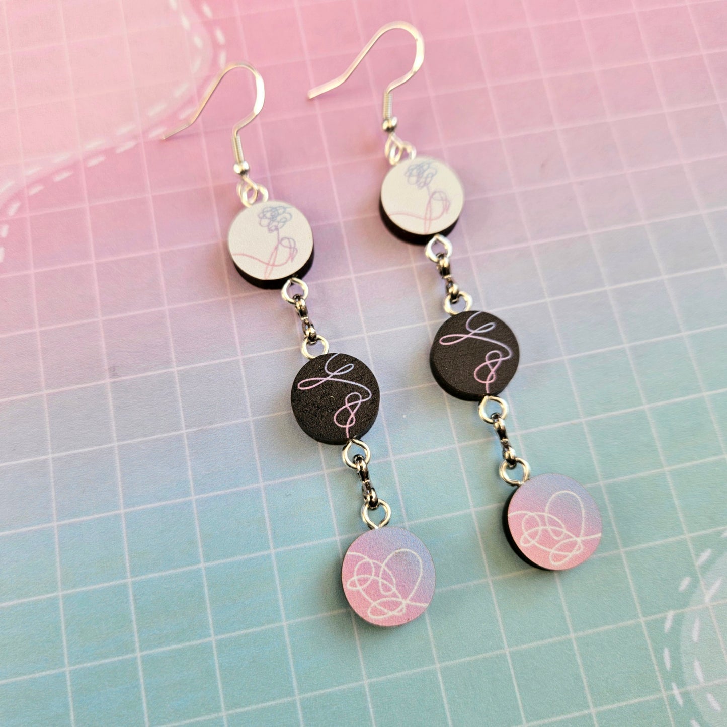 Eco Friendly Wooden Handmade Earrings- Love Yourself