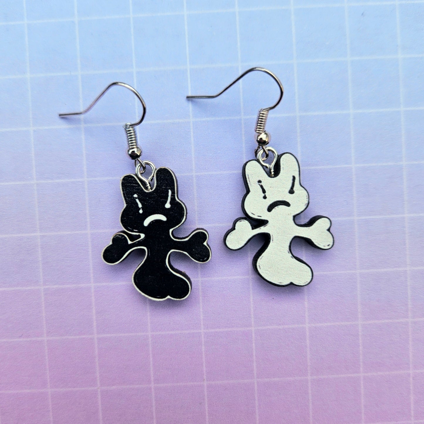 Eco Friendly 1 Inch Wooden Dangle Earrings - RPWP Namjoon RM