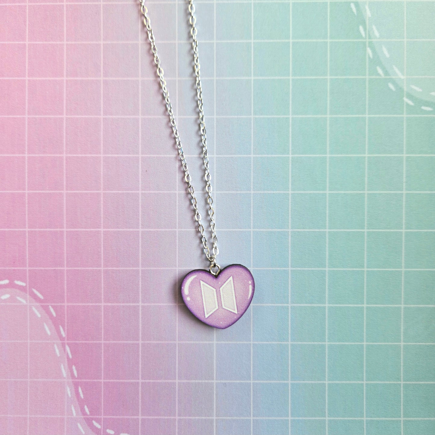 Eco Friendly Wooden 1 Inch Filler Pin or Necklace - Bora Heart