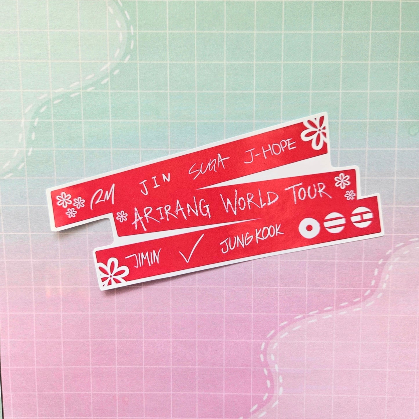 Glossy Small or Large Sticker - World Tour