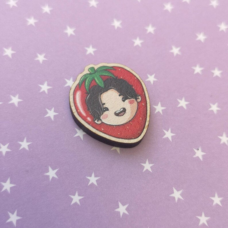 Eco Friendly Wooden 1 Inch Filler Pin - Strawberry Hobi and Tangerine Suga