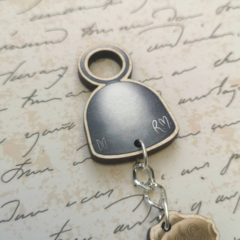 Eco Friendly Wooden 1.5 Inch Pin - Kim Namjoon RM Windchime