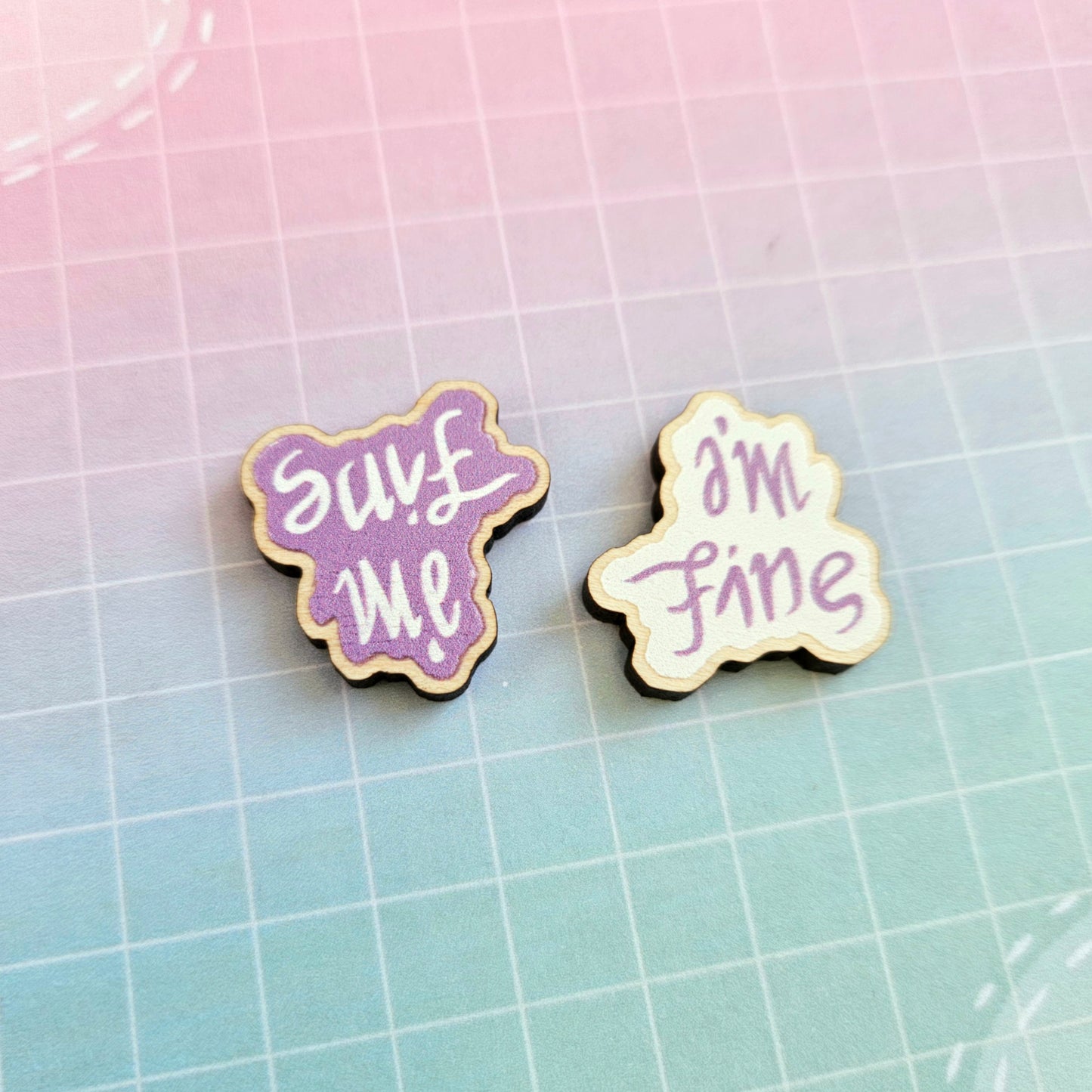 Eco Friendly Wooden 1 Inch Filler Pin - I'm Fine Save Me