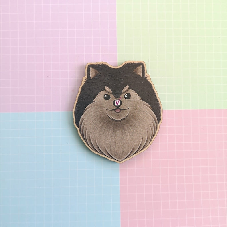 Eco Friendly Wooden 2 Inch Pin - LayoVer Tannie Yeontan V Taehyung