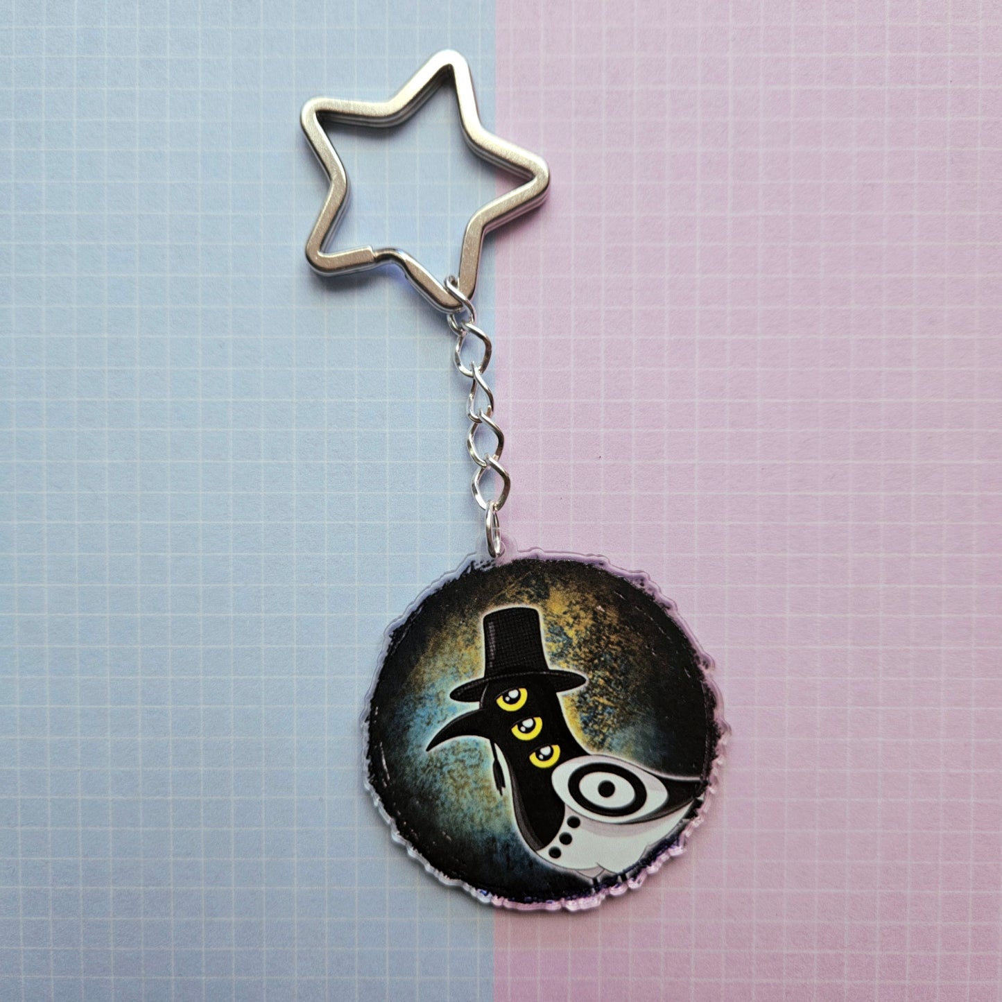 Eco Friendly Acrylic Double Sided 2 Inch Keychain - Sussie and Derpy