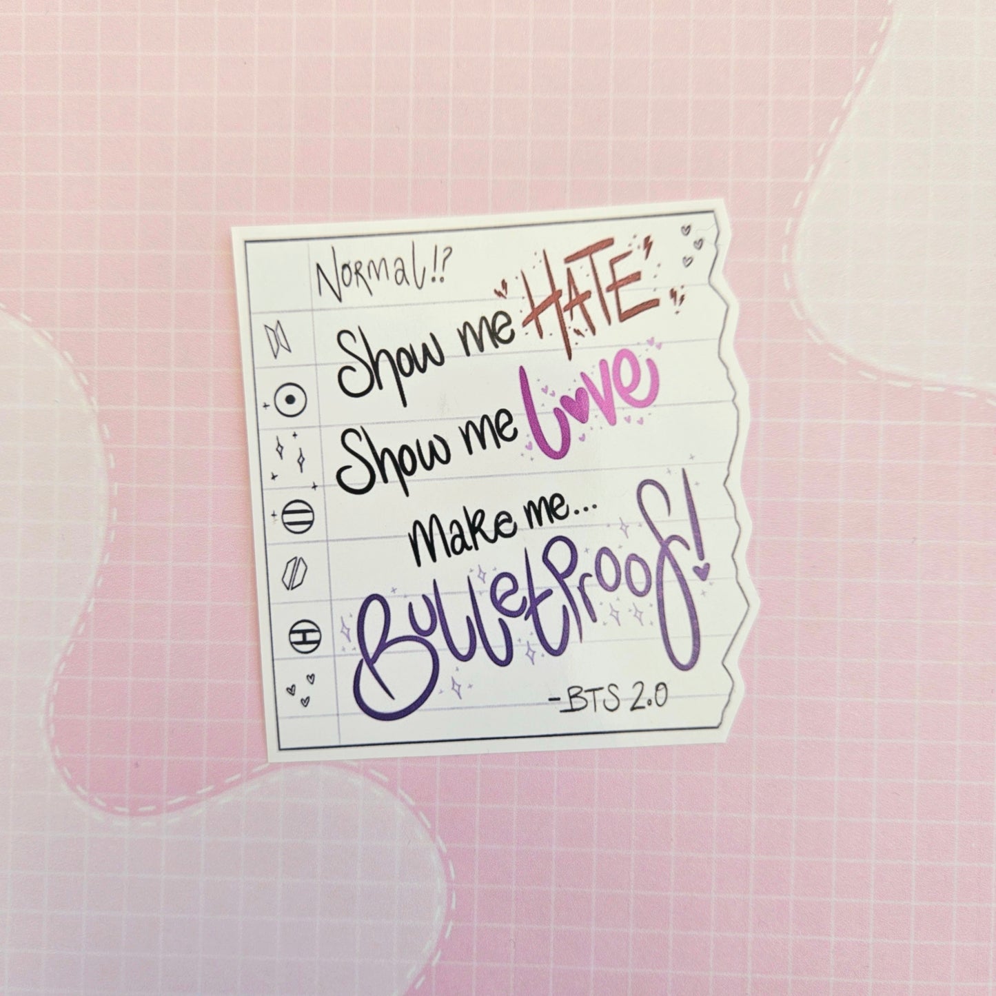 Glossy Small or Large Sticker - Normal Notepad
