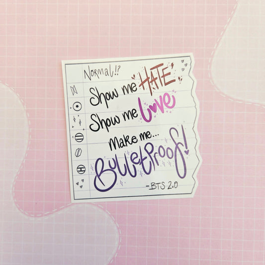 Glossy Small or Large Sticker - Normal Notepad