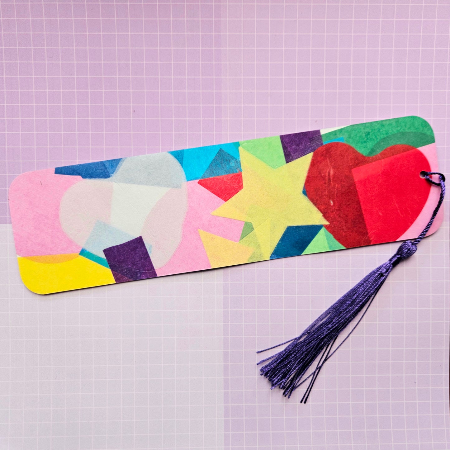 Double Sided Laminated Bookmark with Tassel - Run Seokjin Confetti