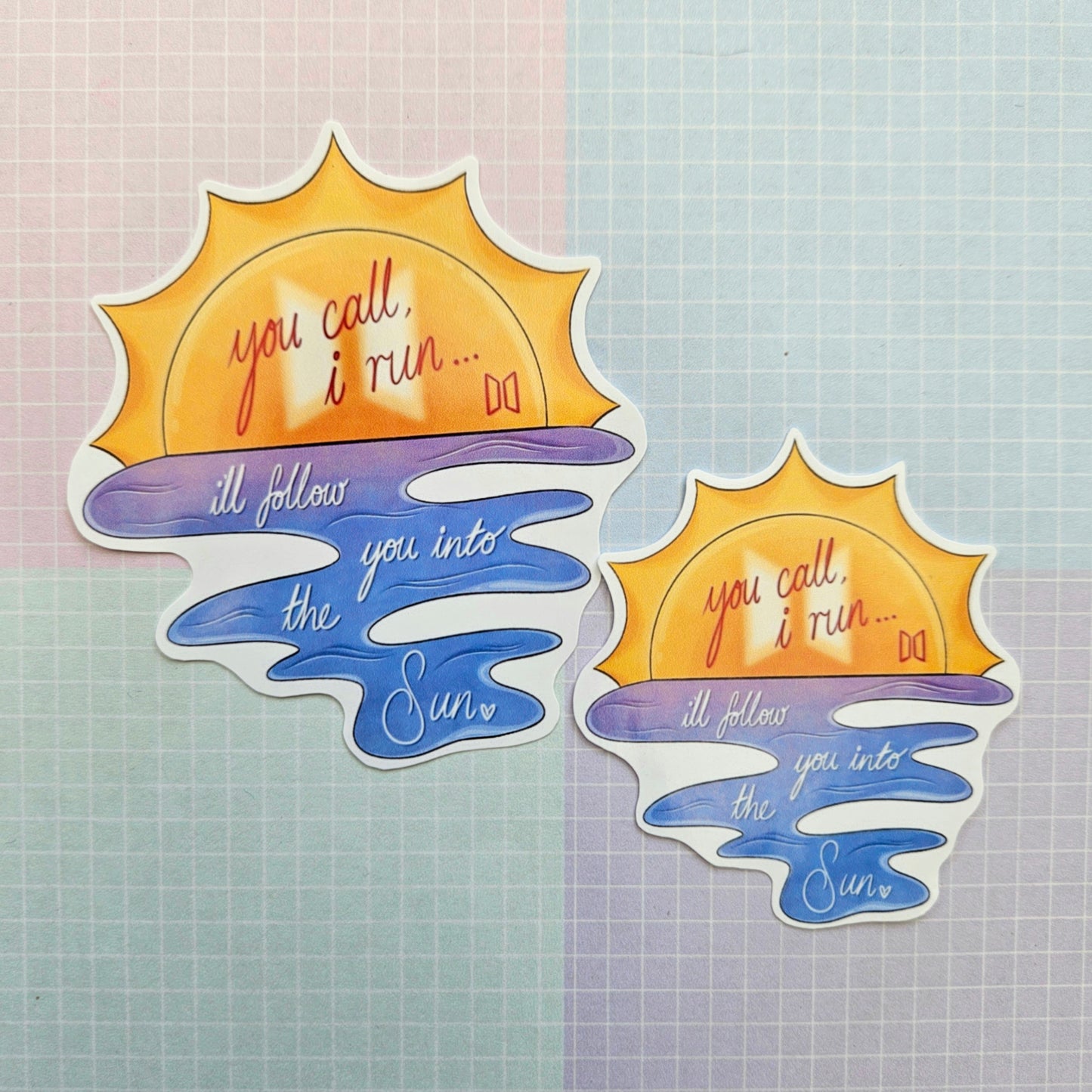 Glossy Small or Large Sticker - Into The Sun