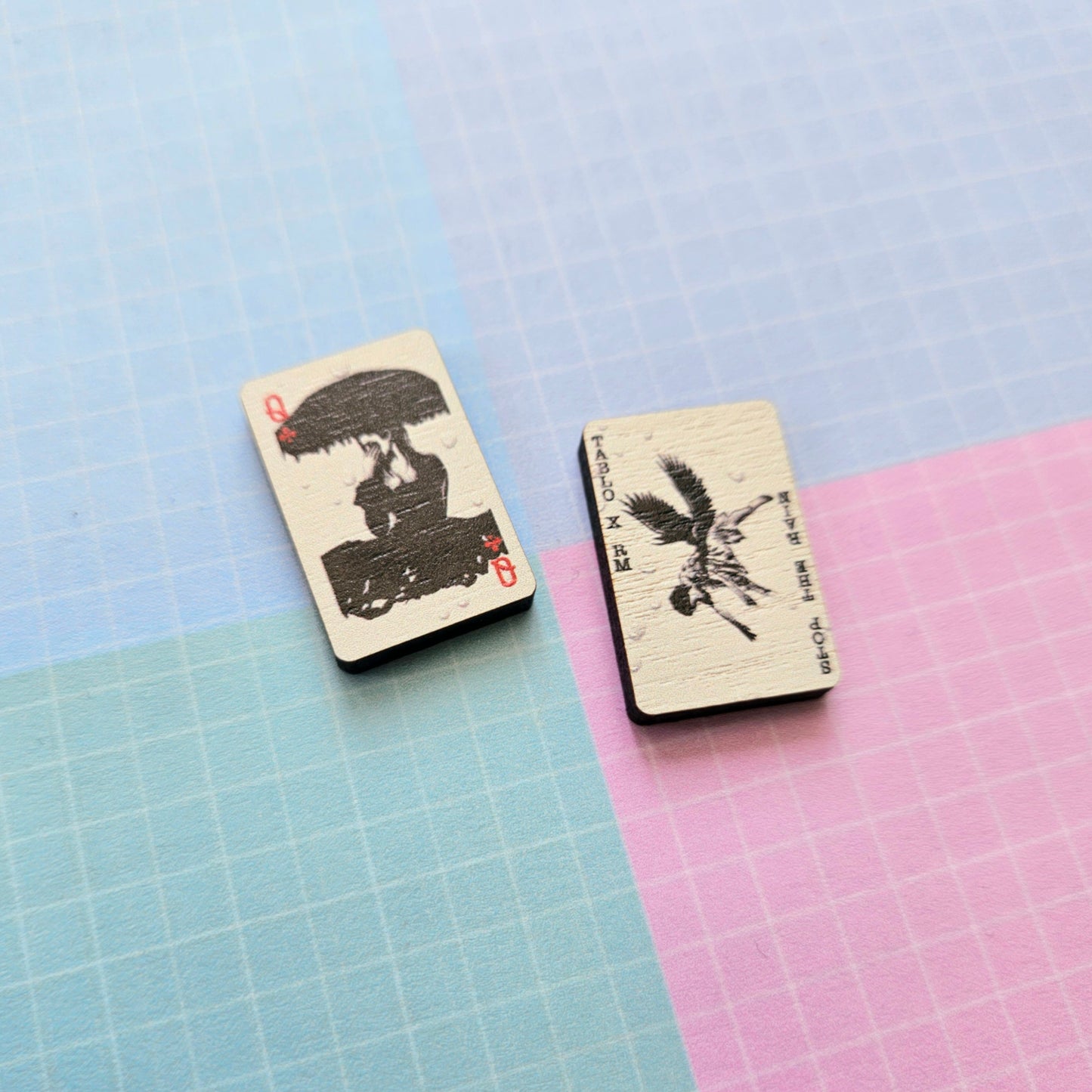 Eco Friendly Wooden 1 Inch Filler Pin Pair - Stop the Rain Namjoon RM