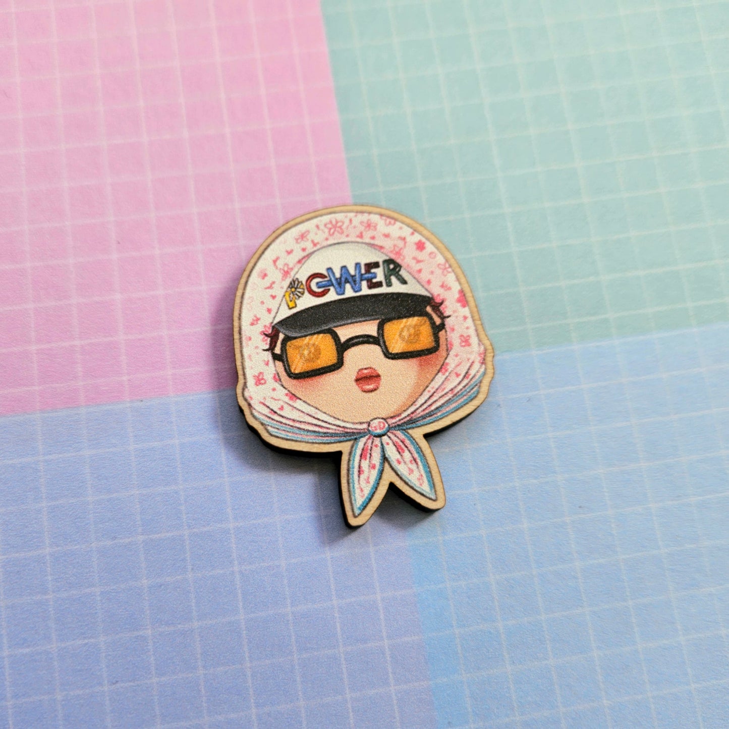 Eco Friendly Wooden 1.5 Inch Pin - G Dragon