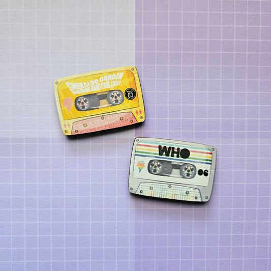 Eco Friendly Wooden 1.5 Inch Pin - Muse Cassette Jimin