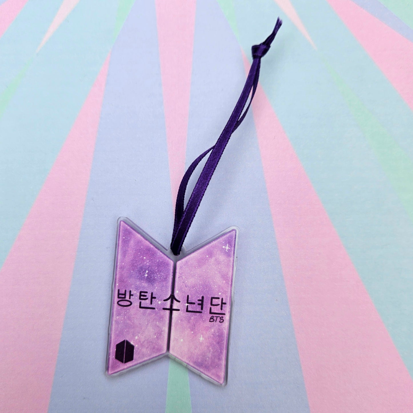 Eco Friendly Acrylic Double Sided 2 Inch Christmas Tree Decoration - BTS OT7 Logo