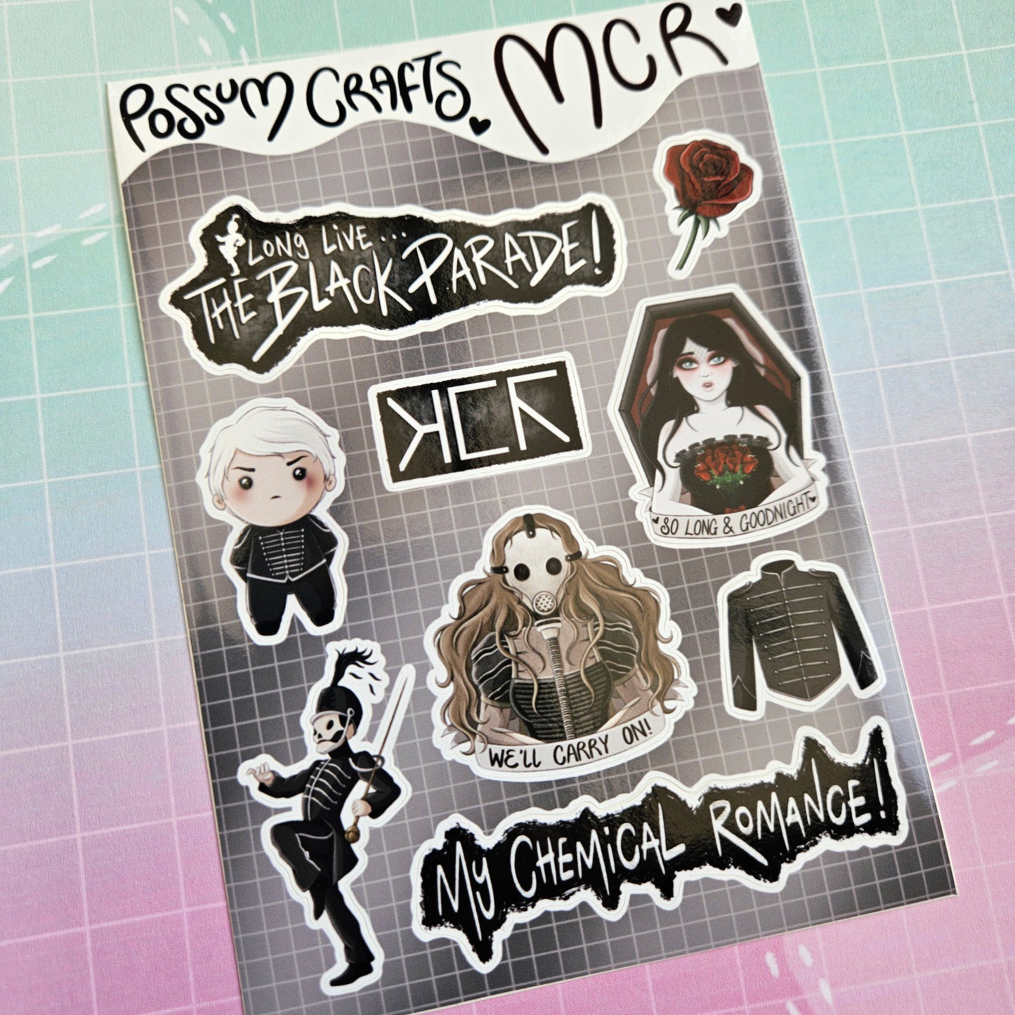 A6 Glossy Sticker Sheet - My Chemical Romance