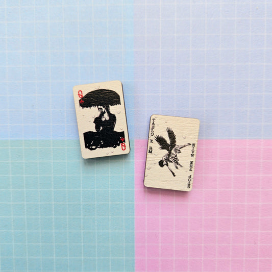 Eco Friendly Wooden 1 Inch Filler Pin Pair - Stop the Rain Namjoon RM