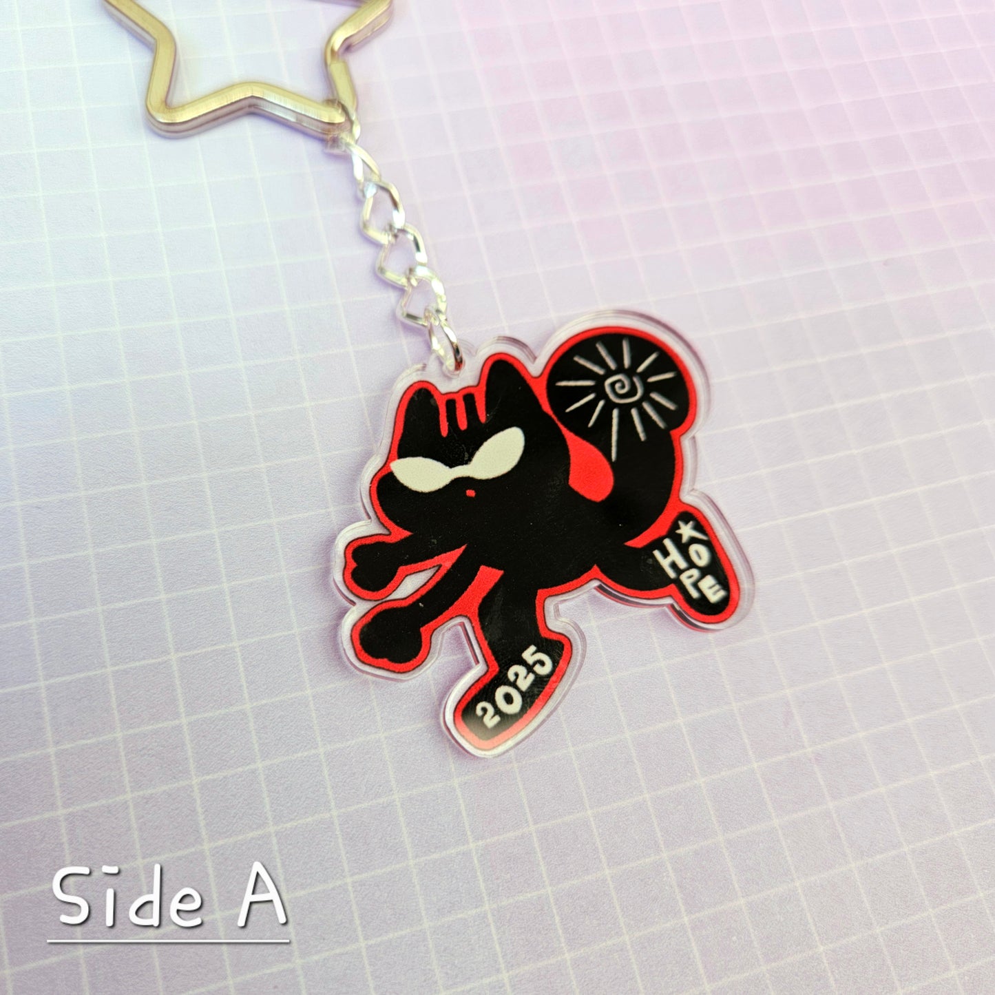 Eco Friendly Acrylic Double Sided 2 Inch Keychain - Hope on the Stage Squirrel