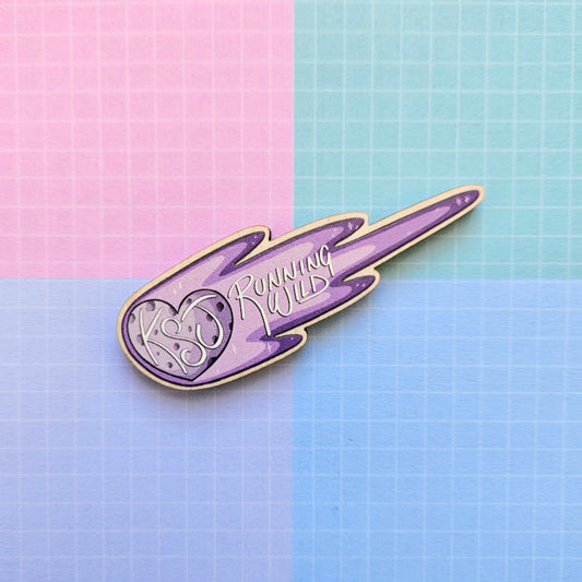 Eco Friendly Wooden 2.5 Inch Pin - Kim Seokjin Jin Running Wild