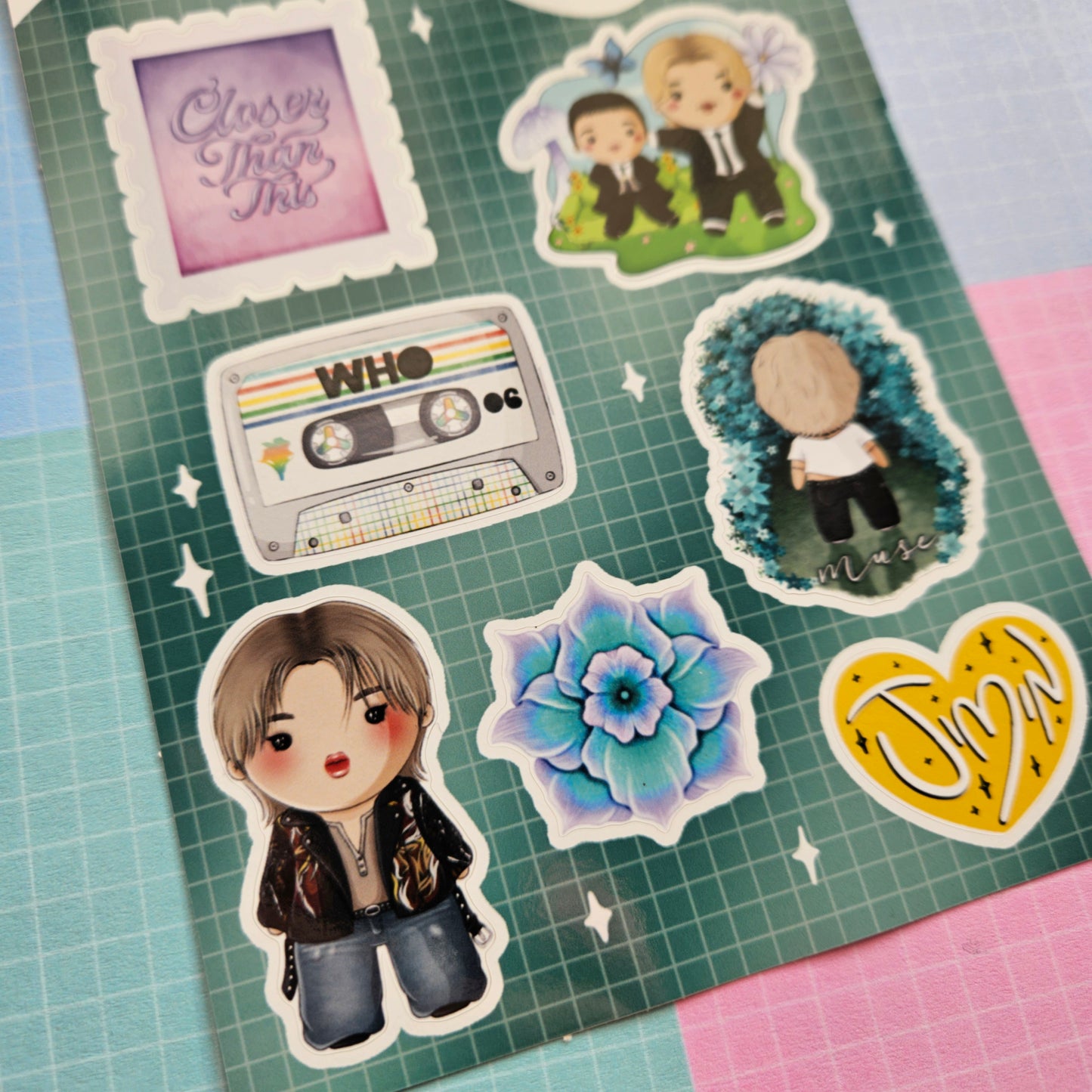 A6 Glossy Sticker Sheet - Jimin Muse