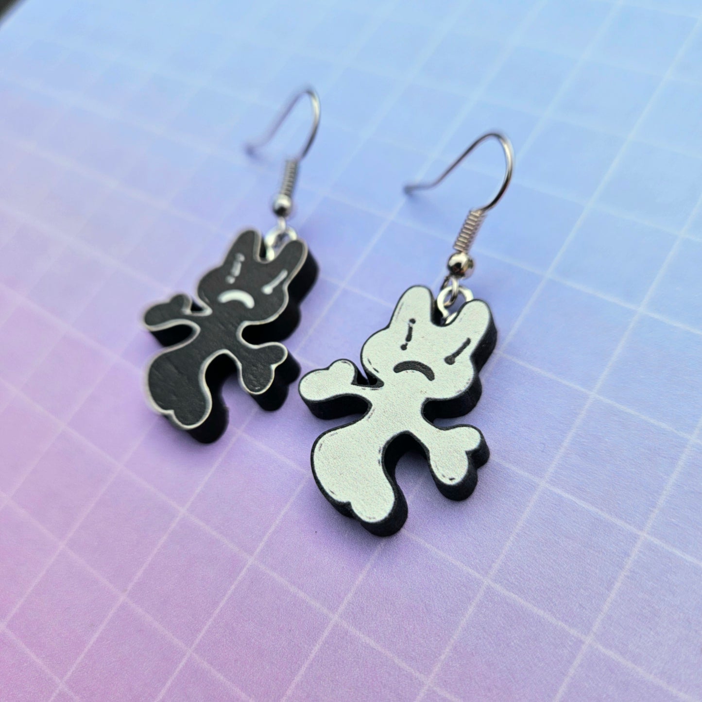 Eco Friendly 1 Inch Wooden Dangle Earrings - RPWP Namjoon RM