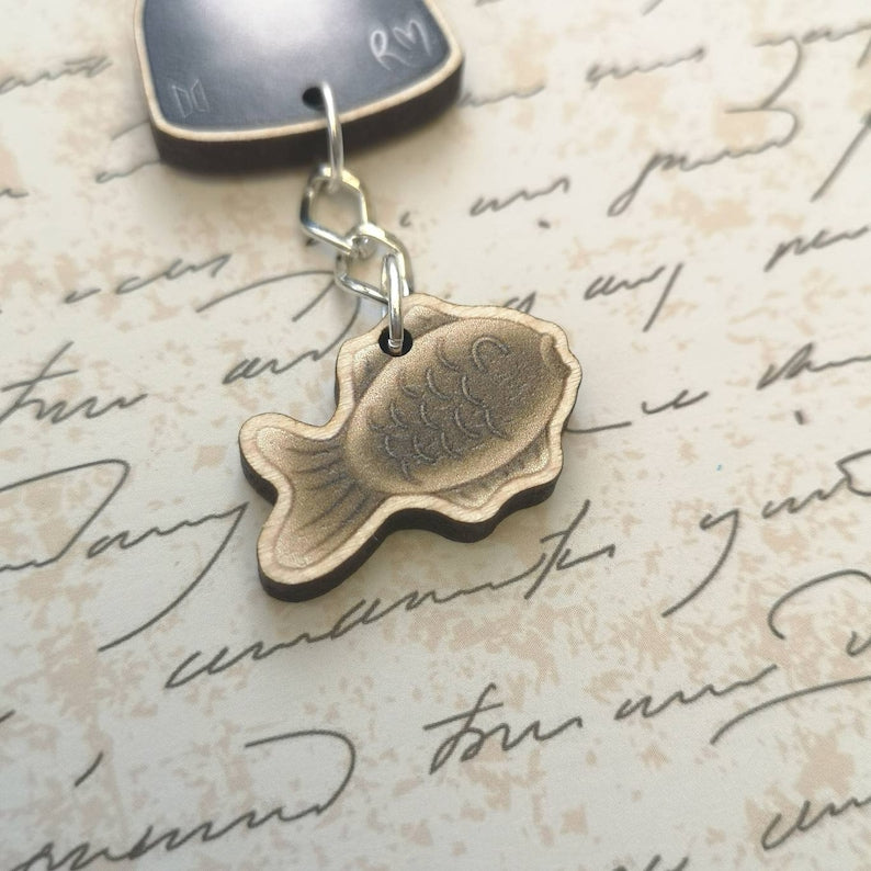 Eco Friendly Wooden 1.5 Inch Pin - Kim Namjoon RM Windchime