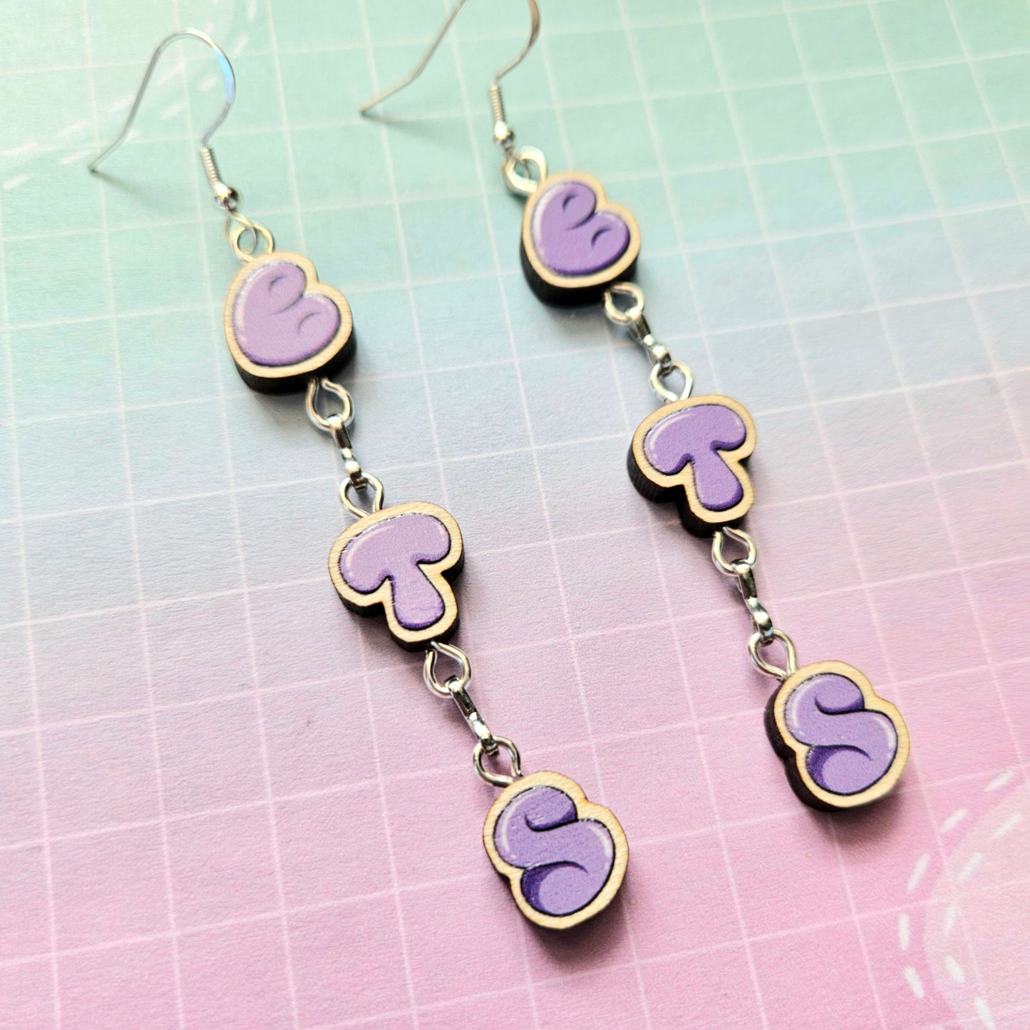 Eco Friendly Wooden Handmade Earrings- BTS