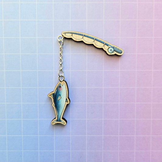 Eco Friendly Wooden 1.5 Inch Pin - Kim Seokjin Jin Super Tuna Fishing Rod