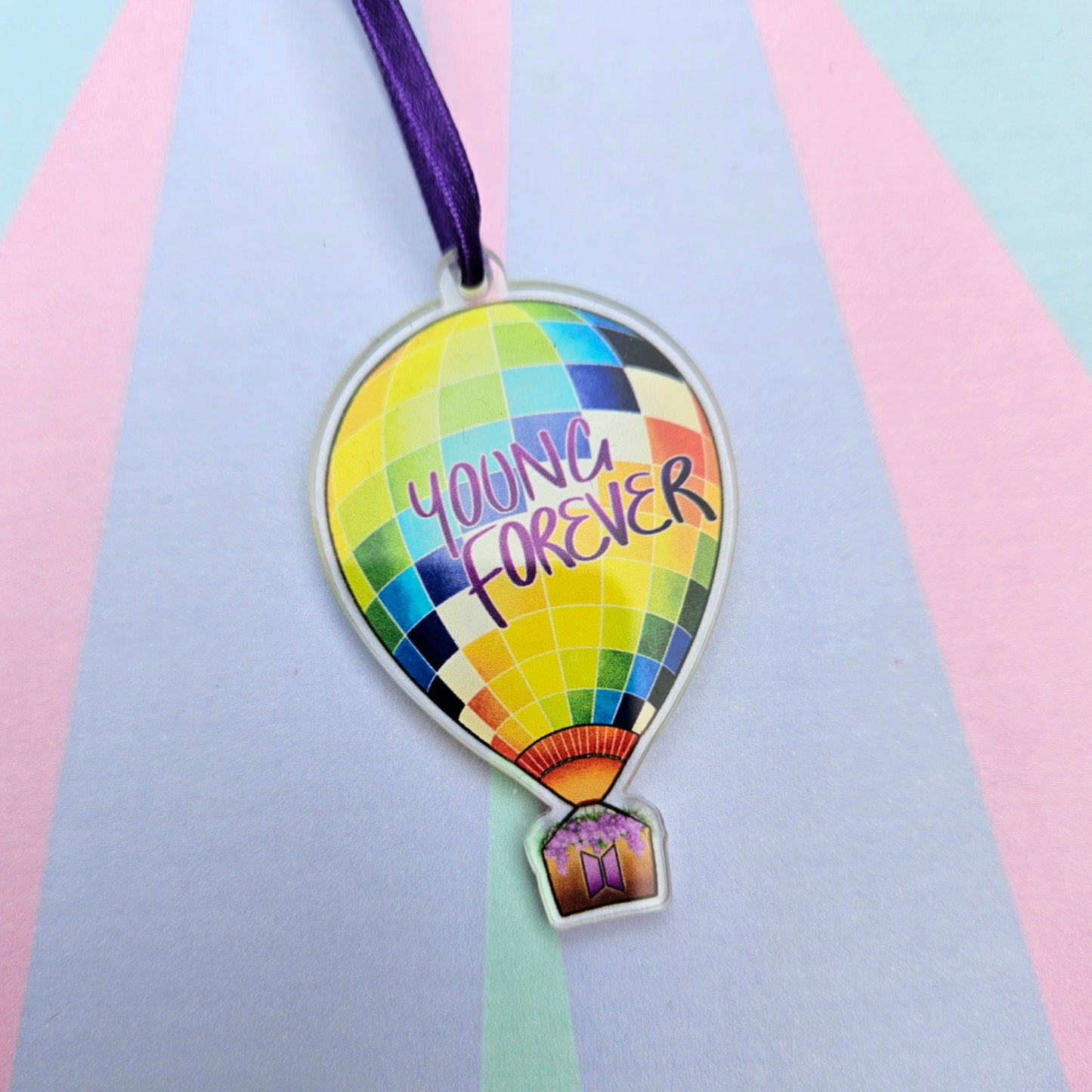 Eco Friendly Acrylic Double Sided 2 Inch Christmas Tree Decoration - BTS OT7 Young Forever