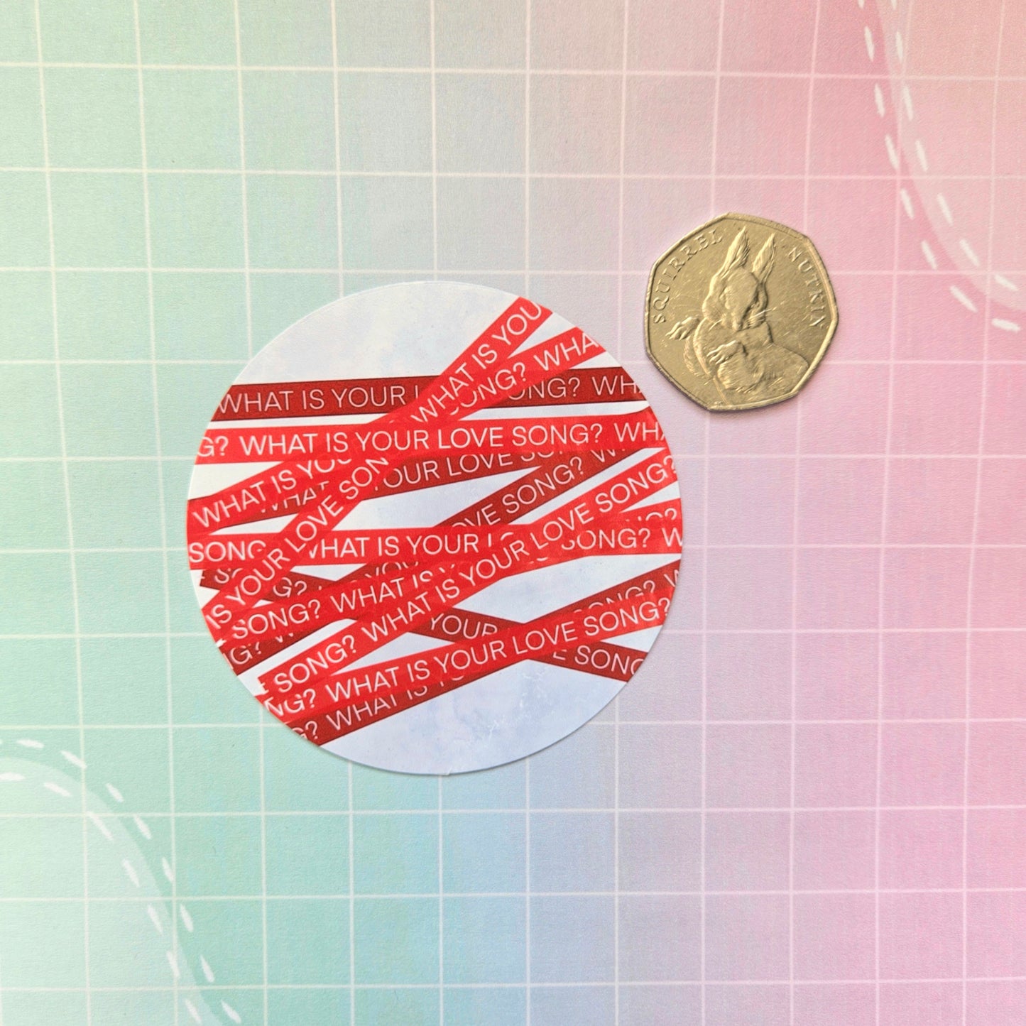 Glossy Small or Large Sticker - Love Song