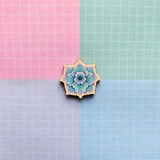 Eco Friendly Wooden 1 Inch Filler Pin - Jimin Smeraldo Flower