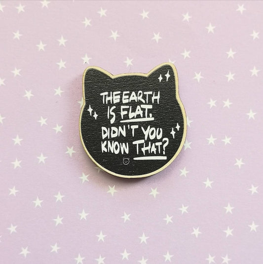 Eco Friendly Wooden 1.5 Inch Pin - Min Yoongi Suga Agust D BTS Earth Is Flat