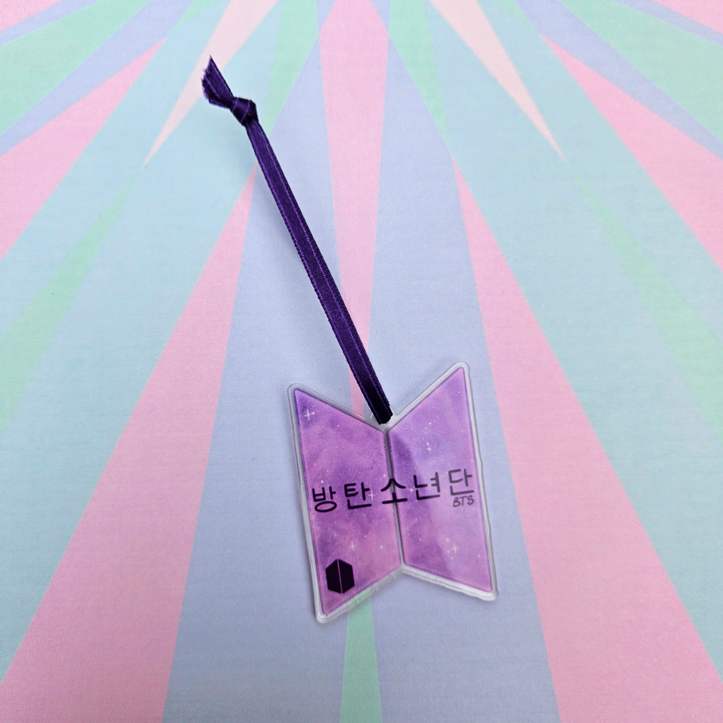 Eco Friendly Acrylic Double Sided 2 Inch Christmas Tree Decoration - BTS OT7 Logo