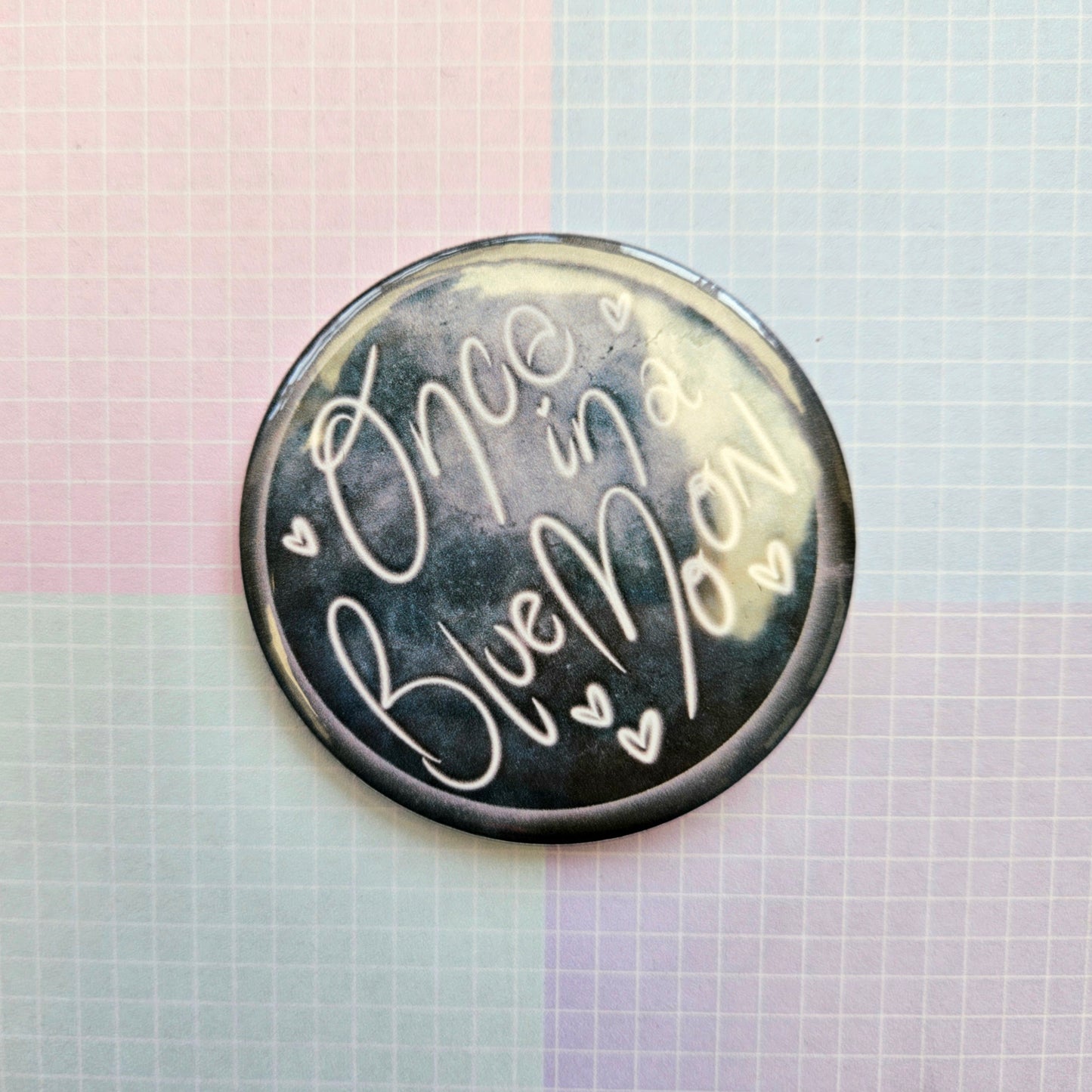 58mm Button Badge - Blue Moon