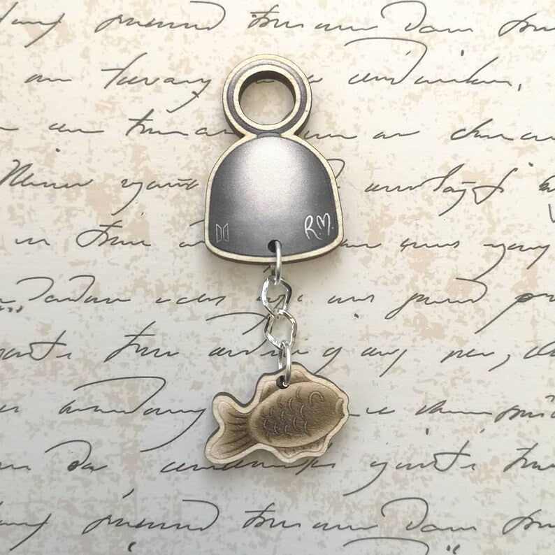 Eco Friendly Wooden 1.5 Inch Pin - Kim Namjoon RM Windchime