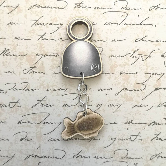 Eco Friendly Wooden 1.5 Inch Pin - Kim Namjoon RM Windchime